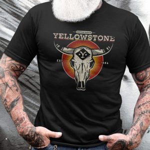 Men's Cotton T-Shirt Round Neck Short Sleeve Everyday Casual Western Yellowstone Print, T-Shirts, , COTOSEN, Apparel Online, Cheap Clothes, Buy Now