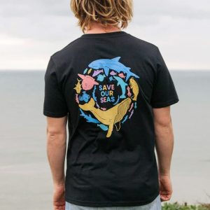 Men's T-Shirt Surf Dolphin Print Short Sleeve Daily Casual Tee, T-Shirts, , COTOSEN, Apparel Online, Cheap Clothes, Buy Now