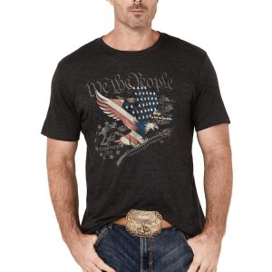 Men's Cotton T-Shirt Retro American Flag Eagle Print Everyday Casual Tee, T-Shirts, , COTOSEN, Apparel Online, Cheap Clothes, Buy Now