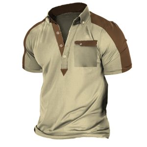 Men's Color Block Polo Shirt, T-Shirts, , COTOSEN, Apparel Online, Cheap Clothes, Buy Now