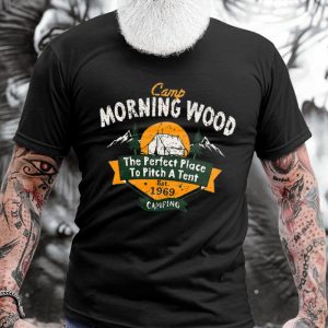 Men's Cotton T-Shirt Crew Neck Short Sleeve Camp Morning Wood Camping The Perfect Place To Pitch, T-Shirts, , COTOSEN, Apparel Online, Cheap Clothes, Buy Now