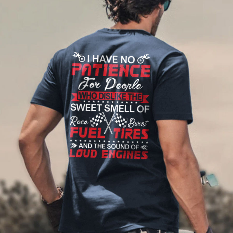 Men's Cotton T-Shirt Round Neck Short Sleeves I Have No Patience, T-Shirts, , COTOSEN, Apparel Online, Cheap Clothes, Buy Now