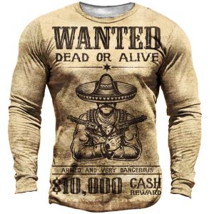 Men's Western Cowboy Outdoor Retro Tactical T-Shirt, T-Shirts, , COTOSEN, Apparel Online, Cheap Clothes, Buy Now