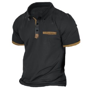 Men's Creative Color Contrast Polo Shirt, T-Shirts, , COTOSEN, Apparel Online, Cheap Clothes, Buy Now