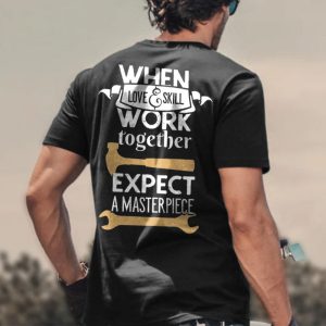 Men's Cotton T-Shirt Retro Fun Mechanical Repair Print Short Sleeve Everyday Versatile Casual Tee Black, T-Shirts, , COTOSEN, Apparel Online, Cheap Clothes, Buy Now