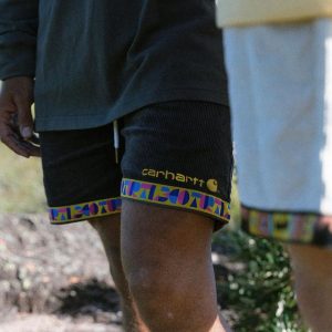'Carhartt' Geometric Vintage Print Board Shorts, Shorts, , COTOSEN, Apparel Online, Cheap Clothes, Buy Now