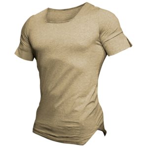 Men's T-shirt Retro Special Training Short Sleeve Daily Work Collarless Outdoor, T-Shirts, , COTOSEN, Apparel Online, Cheap Clothes, Buy Now
