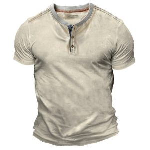 Men's Outdoor Vintage Training Henley T-Shirt, T-Shirts, , COTOSEN, Apparel Online, Cheap Clothes, Buy Now