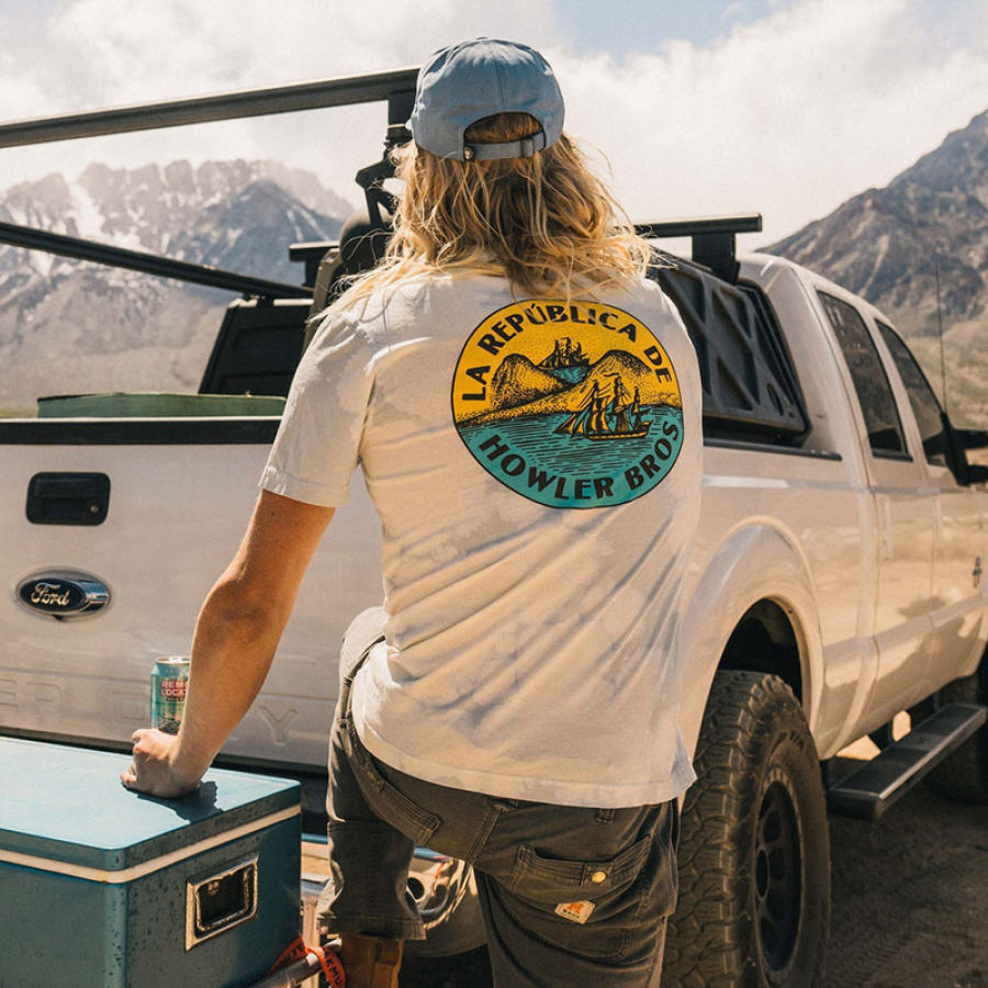 Men's T-shirt Outdoor Off-Road Print Pattern Short Sleeve Daily Casual Tee, T-Shirts, , COTOSEN, Apparel Online, Cheap Clothes, Buy Now