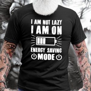 Men's Cotton T-Shirt Crew Neck Short Sleeve Funny I Am Not Lazy Iam On Energy Savinc Mode, T-Shirts, , COTOSEN, Apparel Online, Cheap Clothes, Buy Now