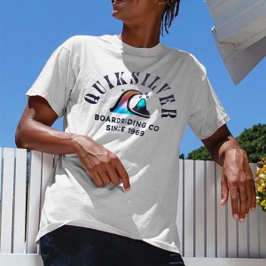 Men's Quiksilver Print T-shirt Retro Surf Beach Vacation Casual Tee White, T-Shirts, , COTOSEN, Apparel Online, Cheap Clothes, Buy Now