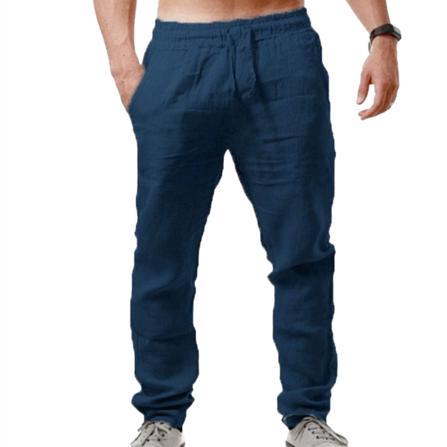 Men's Breathable Cotton Linen Loose Casual Sports Trousers, Pants, , COTOSEN, Apparel Online, Cheap Clothes, Buy Now