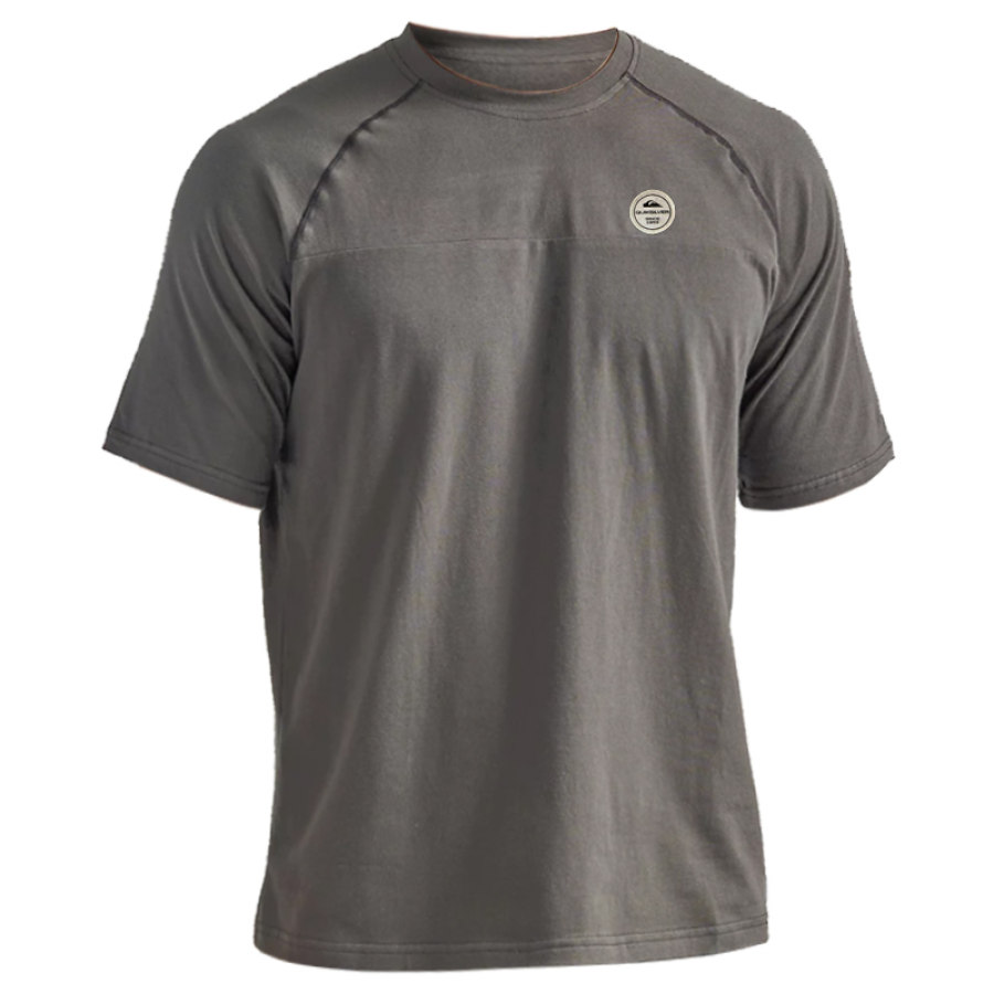 Men's T-shirt Retro Stitching Raglan Sleeves Short Sleeves Daily Casual Tee, T-Shirts, , COTOSEN, Apparel Online, Cheap Clothes, Buy Now