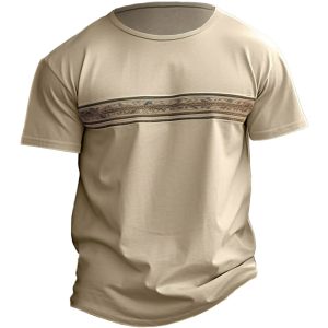 Men's Vintage Ethnic Print Oversized T-Shirt Surf T-shirt, T-Shirts, , COTOSEN, Apparel Online, Cheap Clothes, Buy Now