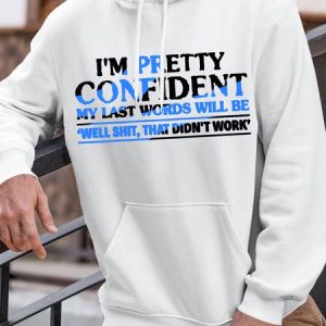 Men’s Humor And Irony Casual Hoodie Loose Text Letters Hoodie, color:White|size:3XL, Lilicloth.com