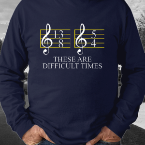 Men's  these are difficult times Cotton-Blend Text Letters Casual Loose Sweatshirt, color:Dark Blue|size:3XL, Lilicloth.com