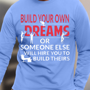 Men's Your Dreams Text Letters Casual Top, color:Light Blue|size:3XL, Lilicloth.com