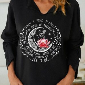 Women's  When I Find Myself Casual Sweatshirt, color:Black|size:3XL, Lilicloth.com