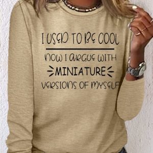 Women's Funny I'm Not Lazy Casual Crew Neck Letters Shirt, color:Khaki|size:3XL, Lilicloth.com