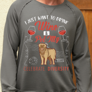 Men's Hoodie I just want to have a drink and pet my dog, color:Gray|size:3XL, Lilicloth.com