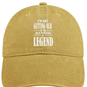 Men's /Women's 'm not getting old I'm becoming a legend Denim Hat, color:Yellow|size:One-size, Lilicloth.com