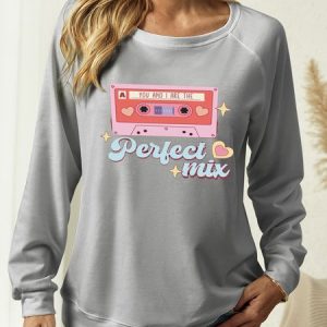 Women’s Casual Text Letters Sweatshirt Man And Dog Hoodies, color:Gray|size:3XL, Lilicloth.com