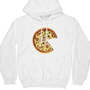 Women’s Pizza Pattern Casual Hoodie Hoodie Human Matching Do Hoodie, color:White|size:XXL, Lilicloth.com