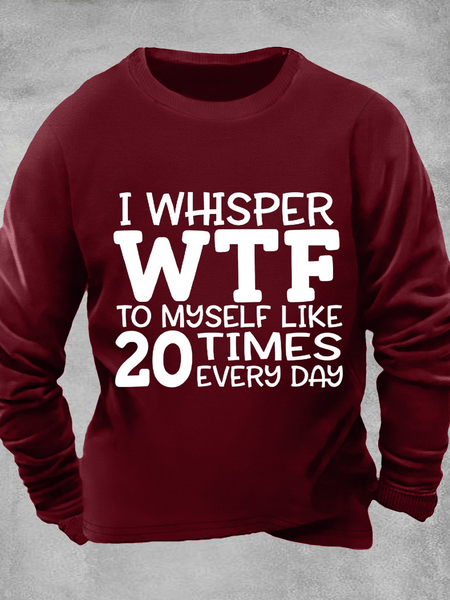 Men's Crew Neck Cotton-Blend Casual Text Letters Top, color:Red|size:3XL, Lilicloth.com