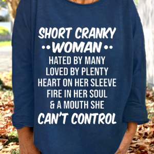 Women‘s Casual Short Cranky Women Casual Sweatshirt, color:Dark Blue|size:3XL, Lilicloth.com