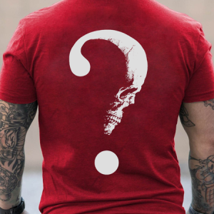Men's Skull Cotton Casual T-Shirt, color:Red|size:3XL, Lilicloth.com