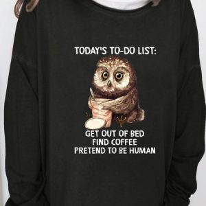 Women's Funny Today To Do List Letters Casual Sweatshirt, color:Black|size:3XL, Lilicloth.com
