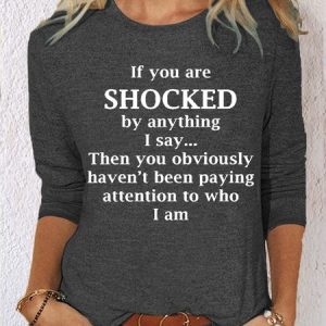 Women's Casual Funny Letters Shirt, color:Gray|size:3XL, Lilicloth.com
