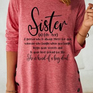 Women's Sister Casual Shirt, color:Pink|size:3XL, Lilicloth.com