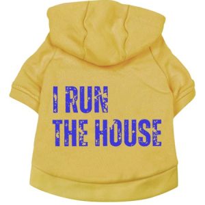 I Run The House Human Matching Do Hoodie, color:Yellow|size:XXL, Lilicloth.com