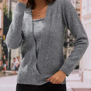 Casual Plain Warm Sweater, Sweaters, color:Green|size:XXL, JustFashionNow