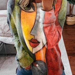 Long Sleeve Shift Top, Sweatshirts & Hoodies, color:IMAGE COLOR|size:XXL, JustFashionNow