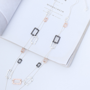 European and American Popular All-match Exquisite Double-layer Ladies Long Necklace, Necklace, color:Multicolor|size:One-size, Noracora