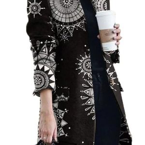 Urban Shawl Collar Regular Fit Abstract Blazer, Blazers, color:Color12|size:5XL, JustFashionNow