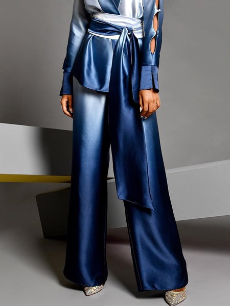 Urban Regular Fit Ombre Fashion Straight Pants, Pants, color:Blue|size:XXL, Stylewe