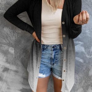 Casual Others Floral Regular Sleeve Kimono, Cardigans, color:Color8|size:XXL, JustFashionNow