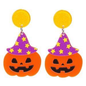 Halloween Earrings, Earring, color:Orange, Noracora