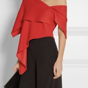 Urban Asymmetrical Plain Regular Fit Shirt, Blouses and Shirts, color:Red|size:XXL, Stylewe