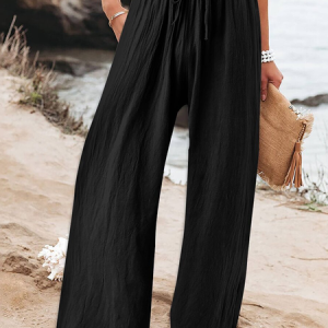 Casual Floral Natural Long Straight Pants, Pants, color:Color1|size:4XL, Noracora