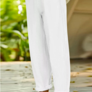 Loose Plain Casual Pants, Pants, color:White|size:XXL, JustFashionNow