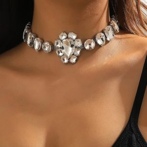 Shining Rhinestone Party Choker, Necklaces, color:As Picture|size:One-size, JustFashionNow