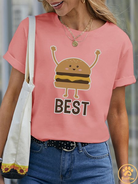 Lilicloth X Funnpaw Women's Best Friend Pet Matching T-Shirt, color:Pink|size:XXL, Lilicloth.com