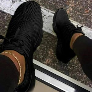 JFN  Solid Color Simple Lace-Up Outdoor Sneakers, Sneakers, color:Black|size:US 11, JustFashionNow
