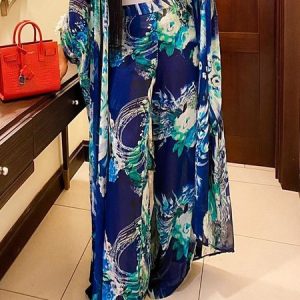 Vacation Abstract Regular Fit Pants, Pants, color:Blue|size:XXL, Stylewe