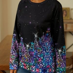 Christmas Holiday Regular Fit Crew Neck Casual Sweatshirt, Sweatshirts & Hoodies, color:Gray|size:XXL, JustFashionNow