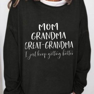 Casual Text Letters Crew Neck Loose Sweatshirt, Sweatshirts & Hoodies, color:Black|size:XXL, JustFashionNow